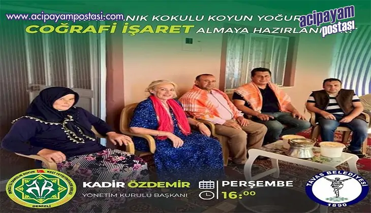 Tavas Yoğurdu Coğrafi işaret almaya
                    hazırlanıyor